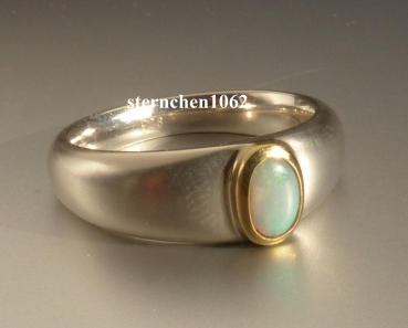Unique * Ring * 925 Silver * 750 Gold * Opal