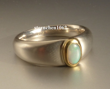 Preview: Einzelstück * Ring * 925 Silber * 750 Gold * Opal *