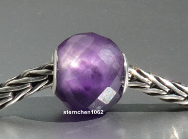 Preview: Trollbeads * Runder Amethyst, facettiert * 01