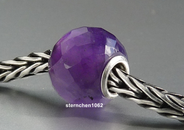Preview: Trollbeads * Runder Amethyst, facettiert * 01
