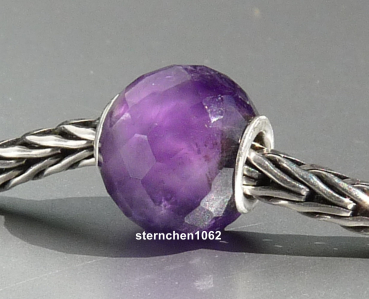 Preview: Trollbeads * Runder Amethyst, facettiert * 02
