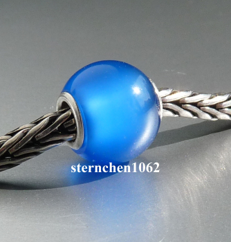 Trollbeads * Runder Blauer Achat * 13