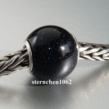 Preview: Trollbeads * Runder Blauer Goldstein * 04