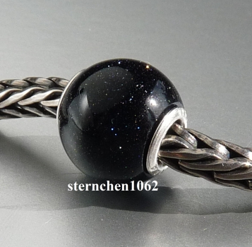 Preview: Trollbeads * Runder Blauer Goldstein * 04