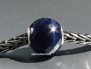 Preview: Trollbeads * Runder Blauer Sodalith, facettiert * 01