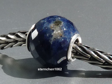 Preview: Trollbeads * Runder Blauer Sodalith, facettiert * 01