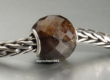 Preview: Trollbeads * Runder Brauner Saphir, facettiert * 02