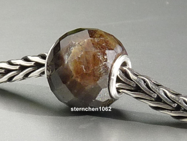 Preview: Trollbeads * Runder Brauner Saphir, facettiert * 02