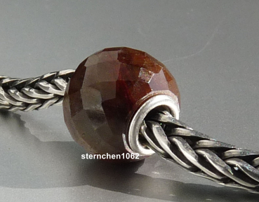 Preview: Trollbeads * Runder Brauner Saphir, facettiert * 04