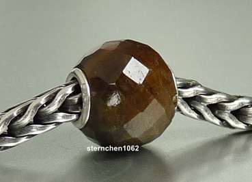 Trollbeads * Runder Brauner Saphir, facettiert * 06