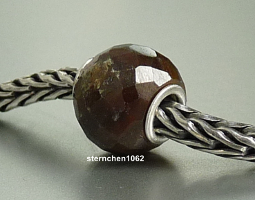 Preview: Trollbeads * Runder Brauner Saphir, facettiert * 06