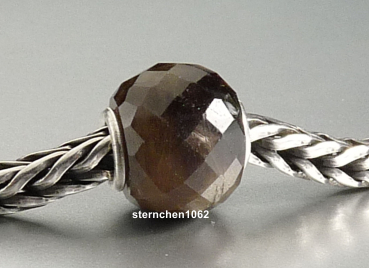 Preview: Trollbeads * Runder Brauner Saphir, facettiert * 11