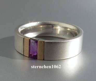 Preview: Einzelstück * Ring * 925 Silber * 585 Gold * Amethyst