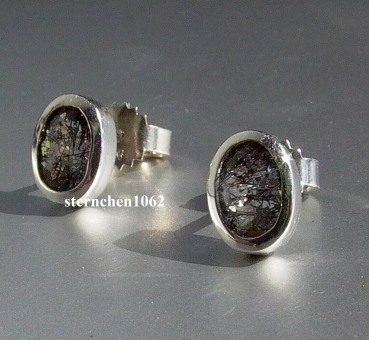 Preview: Ohrringe * Ohrstecker * 925 Silber * Turmalin Quarz *