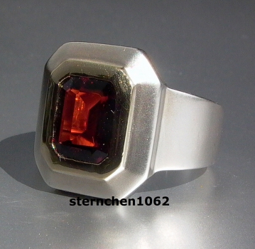Einzelstück * Ring * 925 Silber * 14 ct Gold * Granat