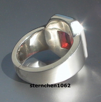 Preview: Einzelstück * Ring * 925 Silber * 14 ct Gold * Granat