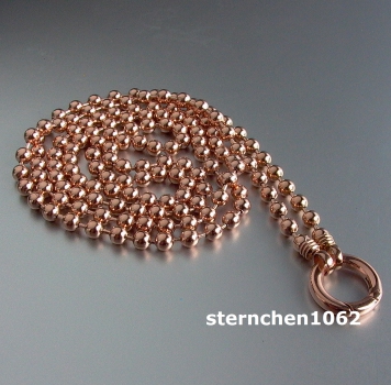 Traumfänger - Halskette * Kugelkette Stahl IP Rosé  * 80 cm
