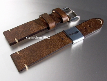 Barington * Lederband für Uhren * Uhrenarmband * Vintage * dunkelbraun * 18 mm