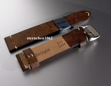 Preview: Barington * Leather watch strap * Nature calf * dark brown * 18 mm - Kopie