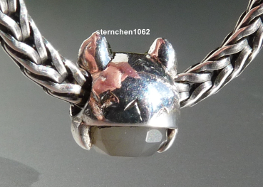 Preview: Trollbeads * Wahrer Instinkt - Wolf mit grauem Mondstein * 01