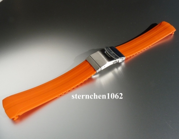 Davosa * Uhrenarmband * Argonautic Kautschuk Band * orange * 22 mm