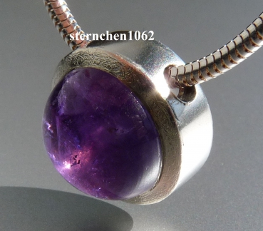 Preview: Einzelstück * Halskette * mit Amethyst Anhänger * 925 Silber *