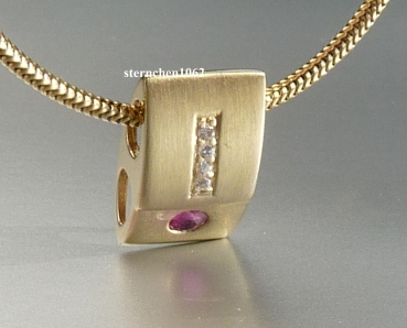 Preview: Anhänger * 585 Gold * Rubin * Brillant