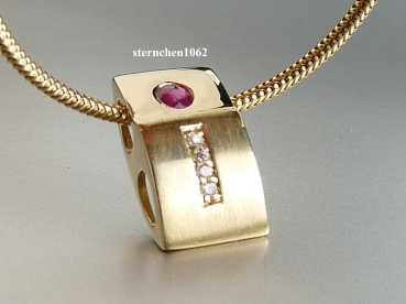 Preview: Anhänger * 585 Gold * Rubin * Brillant