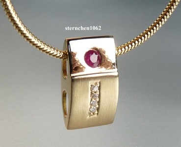Preview: Anhänger * 585 Gold * Rubin * Brillant