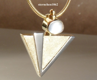 Preview: Handmade * Pendant * moonstone * 585 white and yellow gold