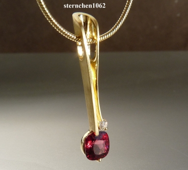 Anhänger * Rhodolith * Brillant * 585 Gold