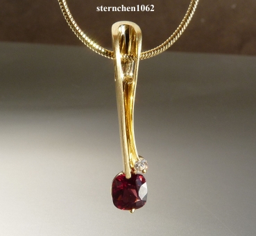 Preview: Pendant * Rhodolite * Brilliant * 585 gold