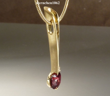 Preview: Pendant * Rhodolite * Brilliant * 585 gold