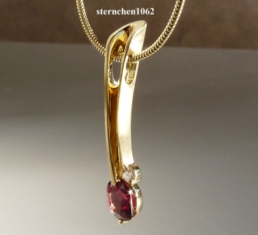 Preview: Pendant * Rhodolite * Brilliant * 585 gold