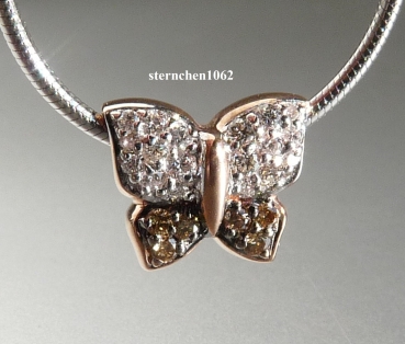 Anhänger * Schmetterling * Brillant * 585 Rosé- und Weißgold
