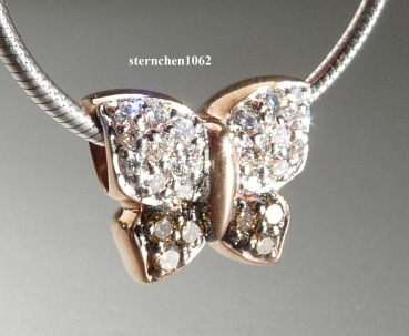 Preview: Pendant * Butterfly * Brilliant * 585 rose and white gold