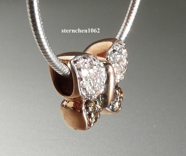 Preview: Pendant * Butterfly * Brilliant * 585 rose and white gold