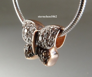 Preview: Pendant * Butterfly * Brilliant * 585 rose and white gold