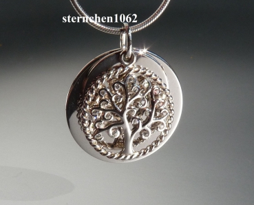 Tree of life pendant * Engraving plates * Zirconia * 925 silver