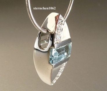 Preview: Pendant * Aquamarin * Brilliant * 750 white gold