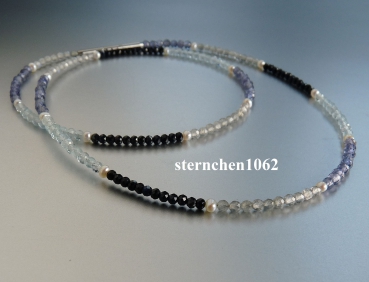 Gemstone Necklaces * Aquamarine * Moonstone * Sapphire * Lolit * Freshwater pearls * Stainless steel