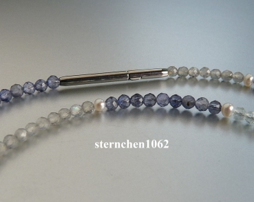 Gemstone Necklaces * Aquamarine * Moonstone * Sapphire * Lolit * Freshwater pearls * Stainless steel