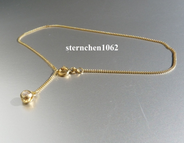 Preview: Fußkette * 333 Gold * Zirkonia * 25 cm