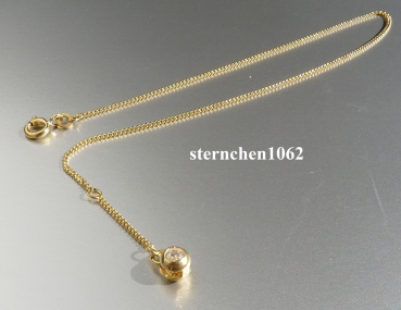 Preview: Fußkette * 333 Gold * Zirkonia * 25 cm