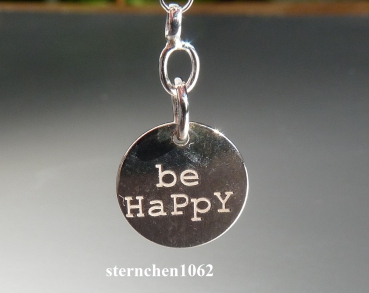 Anklets * 925 Silver * be Happy * 25 cm