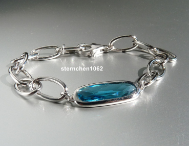 Armband * 925 Silber * rhodiniert * Kristall Stein