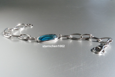 Preview: Armband * 925 Silber * rhodiniert * Kristall Stein