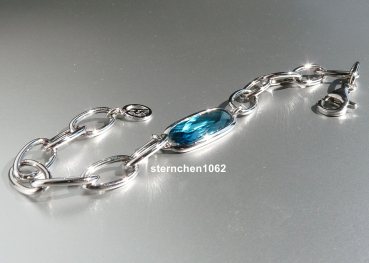 Preview: Armband * 925 Silber * rhodiniert * Kristall Stein