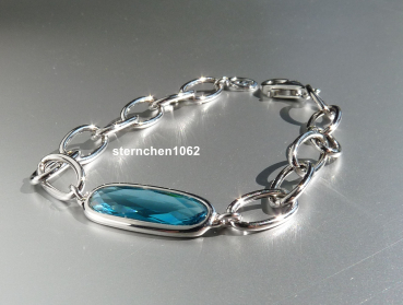 Preview: Armband * 925 Silber * rhodiniert * Kristall Stein