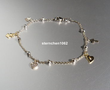 Preview: Bracelet * 925 silver * Gold-plated * Heart * Cross * Anchor * Angel
